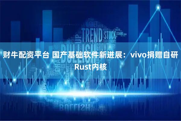财牛配资平台 国产基础软件新进展：vivo捐赠自研Rust内核