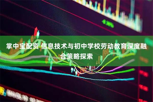 掌中宝配资 信息技术与初中学校劳动教育深度融合策略探索